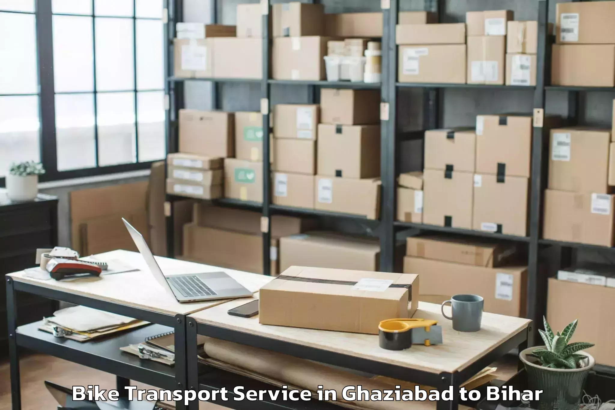 Trusted Ghaziabad to Sanjhauli Bike Transport